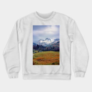 The Langdale Pikes From Elterwater, England Crewneck Sweatshirt